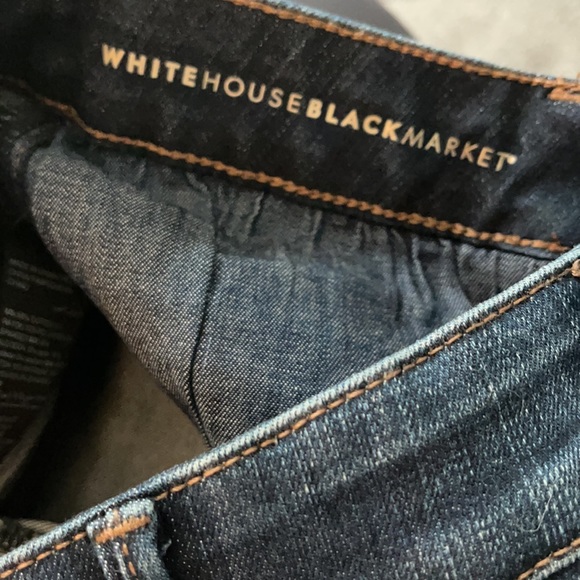 White House Black Market Dark Blue Jeans with Copper Details - Picture 4 of 7